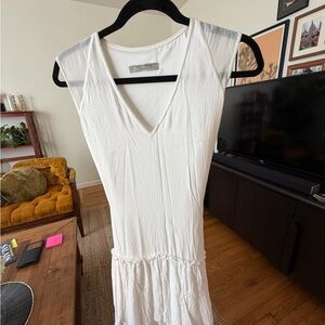 All Saints Cream V-Neck Dress